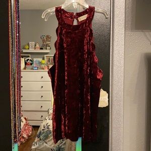 Red velvet top